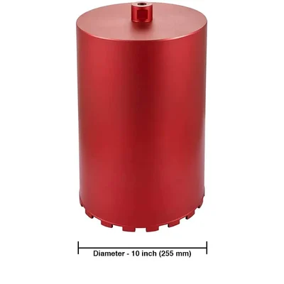 Heavy Duty Diamond Core Drill Bit for Drilling Granite, Concrete(Size-10 inch (255 mm))