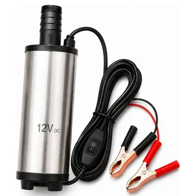 Heavy Duty 12V DC, 100W, 25LPM Diesel Transfer Pump, With Accessories for Refilling Cans, Drums, Car Truck