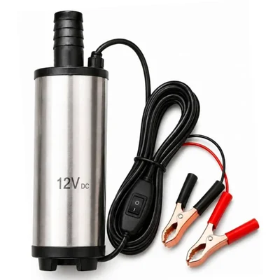 Heavy Duty 12V DC, 100W, 25LPM Diesel Transfer Pump, With Accessories for Refilling Cans, Drums, Car Truck