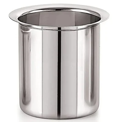 Stainless Steel 6 ltr Round Pot for Heavy Duty 2 Pot Electric Bain Marie (Pack of 2)