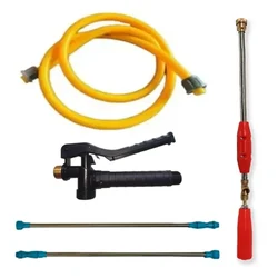 Heavy Duty 30cm Spray Gun, Brass Trigger, PVC Lances & Yellow Braided Delivery Pipe Combo For Efficient Spraying
