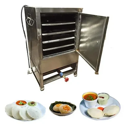  Commercial 4 Tray Stainless Steel Electric and Gas Operated Idli Steamer Machine 36 Pcs, 3kw
