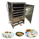 Commercial 4 Tray Stainless Steel Electric and Gas Operated Idli Steamer Machine 36 Pcs, 3kw