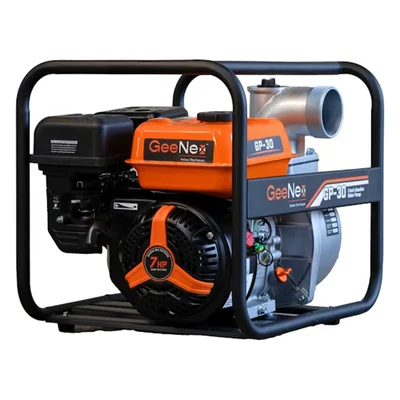 GeeNex GP-30, 7 HP, 212-cc 3 inch Petrol Water Pump with High Head Pump and Steel Camshaft | 6 Month Warranty