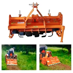 Heavy Duty Mild Steel 4 Feet Mini Rotavator with 24 Blades Suitable for 25 to 30 HP Tractors