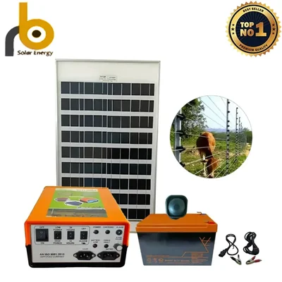 RB Solar 8 KV Regular Solar Zatka Machine to Cover 50 Bigha Area with 20 W Solar Panel, 12 Ah Battery and Accessories