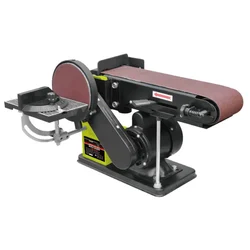 Heavy Duty 100mm & 150mm 375 Watt Belt-Disc Sander, 1450 RPM 