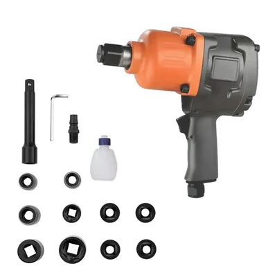 Heavy Duty 1/2 Inch, 720 - 800 Nm Max. Torque Air Impact Wrench With 10 Sockets