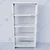 Alija 60 x 29 x 12 Inch 5-Shelf Solid Metal Bookcase - Ivory Color, Durable Library & Storage Rack