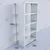 Alija 60 x 29 x 12 Inch 5-Shelf Solid Metal Bookcase - Ivory Color, Durable Library & Storage Rack