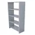 Alija 60 x 29 x 12 Inch 5-Shelf Solid Metal Bookcase - Ivory Color, Durable Library & Storage Rack