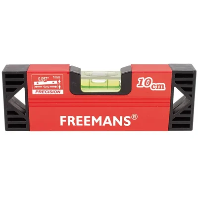 Freemans Heavy Duty Non-Magnetic Box Section Aluminium Spirit Level with Three High Visibility Vials, 0.5mm/m, BS110