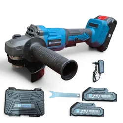Heavy Duty 100mm 21V Cordless Brushless Motor Angle Grinder With Battery & Charger, 8500 RPM