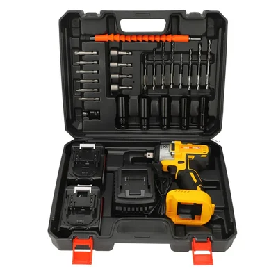 Heavy Duty 12.7mm (1/2") 21V  Cordless Impact Wrench With Battery, Charger & Accessories, Max. Torque 450 N.m