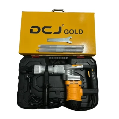 DCJ Gold 2000W Concrete Demolition Hammer with 3200 RPM No-Load Speed & Carry Case, DCX-FF06H