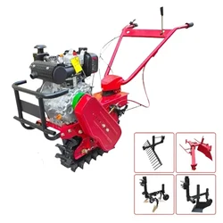 Really RAPL-MC-173FD, 7 HP 4 Stroke Diesel Chain Cultivator / Power Tiller With 4 Free Attachments