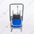 Bharti Multiclean Double Bucket Plastic Wringer Trolley with Down Press Wringer, 50 Liters 