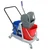 Bharti Multiclean Double Bucket Plastic Wringer Trolley with Down Press Wringer, 50 Liters 