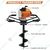 Neptune AG-63D, 63CC 2-Stroke Earth Auger Machine | Heavy Duty Two-Man Operated Post Hole Digger with 12-Inch Drill Bit