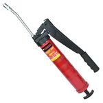 Freemans 6000 PSI Dual Piston Heavy Duty Industrial Lubrication Manual Lever Type Grease Gun Red and Black GGDP15