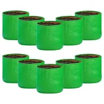 Shiv Biotech 250 GSM, 10 pieces 15 inch x 15 inch HDPE, Round Shape, Reusable Grow Bag | Suitable for Nursery and Garden