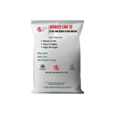 Heavy Duty Industrial Floor Screed 5 to 15 mm High Strength Fast Cure Avcrete LMC T5, 25 kg Bag