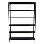 ALIJA 87 X 48 X 18 Inch 6 Shelves Multipurpose Storage Rack With Accessories (20 Gauge Shelves, 14 Gauge Angle)(Color-Black)