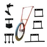 Heavy Duty 4 Feet Manual Cycle Wheel Hoe with Multiple Attachments for Soil Digging