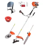 Heavy Duty 4 stroke 31 CC Sidepack Brush Cutter | Pole Pruner With Chainsaw Attachment