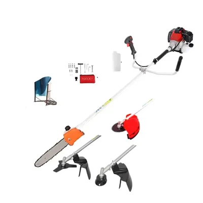 Heavy Duty 2 Stroke 52 CC 4 in 1 Multi Attachment Pole Pruner | Brush Cutter With Chainsaw Attachment