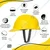 Heavy Duty HDPE Safety Helmet Pack of 5 For General Headwear Protection (Yellow)