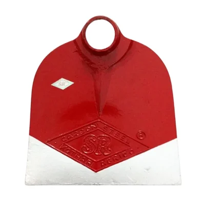 Heavy-Duty Round Fawda Hoe Head with 9 Inch Iron Blade for Digging & Weeding(Red)