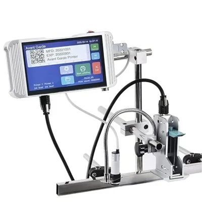 (Model - MF-203) Heavy Duty Dual Head TIJ Inkjet Printer with Solvent Cartridge 600 DPI for Industrial Conveyor Coding