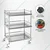 SS 22 x 16 x 28 inch, 3 Tier Commercial Heavy Duty Hospital Trolley/ Food Rolling Cart with Wheels for Kitchen, Restaurant