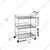 SS 22 x 16 x 28 inch, 3 Tier Commercial Heavy Duty Hospital Trolley/ Food Rolling Cart with Wheels for Kitchen, Restaurant