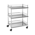 Vinayak Machine SS 22 x 16 x 28 inch, 3 Tier Commercial Heavy Duty Food Rolling Cart with Wheels for Kitchen, Restaurant