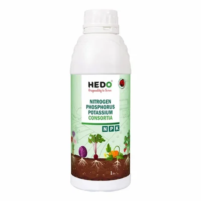 HEDO 1 Liter NPK Consortia Liquid Organic Bio Fertilizer For Crop Nutrition & Growth Promoter Fertilizer