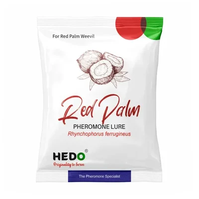 HEDO Red Palm Weevil Pheromone Lure, Controls Rhynchophorus Ferrugineus in Coconut, Date, Oil, & Arecanut Palms - Pack of 5