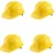 Heavy Duty Pack of 4 Ratchet Safety Helmet - Yellow Colour, Hard Hat For Construction and Industrial Work