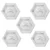 JS DESIGNER Pack Of 5 Plastic Hexagon (Sand Blast) 60.MM Silicone Interlocking Paver Mould