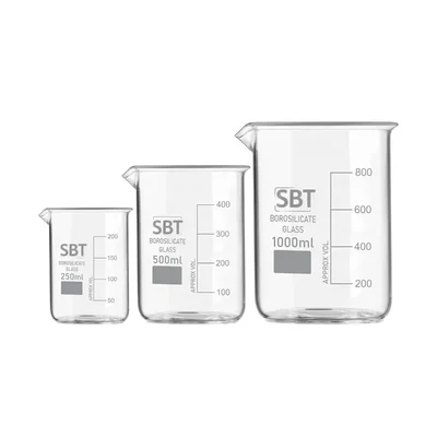 SBT 2 pcs 10ml & 25ml Scientific Measuring Cylinder with Hexagonal Base & Blue Printed Graduation