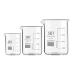 SBT 10ml & 50ml Scientific Measuring Cylinder with Hexagonal Base & Blue Printed Graduation, 2pcs & Polypropylene Body