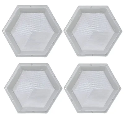 RK 60 mm Hexagon ( Chakla ) Shape Pack Of 4 Plastic Paver Block Mould | 28 x 24 x 6 cm