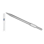 Wadfow Hex Chisel Flat 30 x 35 x 400 mm for WDB1D90 UWDB1D90 Demolition Hammer (WBC03540)