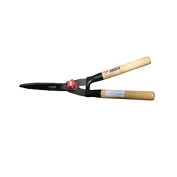 Sunya 211006 Wavy Hedge Shear With Wooden Handle, Carbon Steel Hedge Shear For Gardening