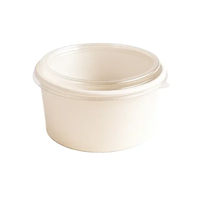 1250ml Paper Container with Plastic Lid for Food Packaging and Takeaway(Pack-Pack of 25 Pcs)