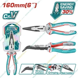 Total High Leverage Bent Nose Pliers- (THT24616S)