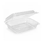 1000ml, 500 Pcs Hinged Container with High Lid for Kitchen Storage, Food Delivery | Transparent Reusable Air Tight Box