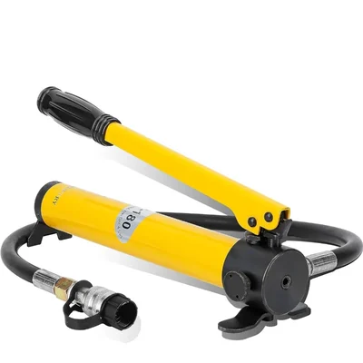 Nutronics High Pressure Portable Single-Action Manual Hydraulic Cylinder Jack Hand Pump with Hose