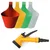 AGT Combo Pack of Colorful Railing Hook Pots and a 5 Pattern Nozzle Spray Gun | Used for Gardening / Decoration Purposes